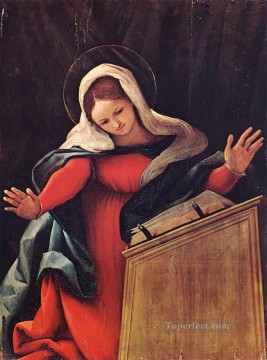 Lorenzo Lotto Painting - Virgin Annunciated 1527 Renaissance Lorenzo Lotto